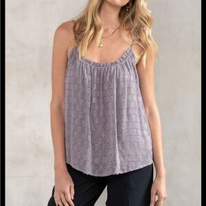 Lovestitch Hot Shot Chiffon Purple Grey Silver Camisole Size Large